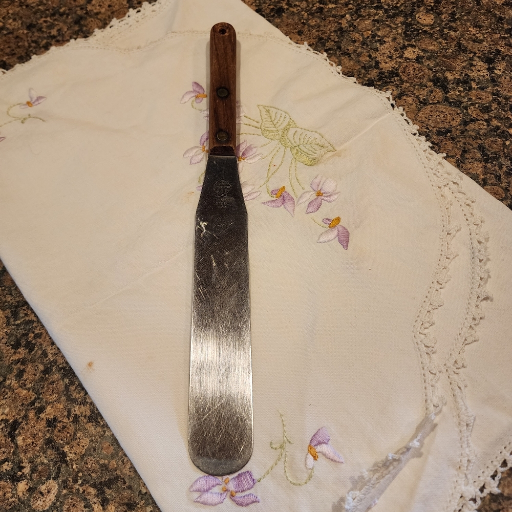 Marcrest Vintage Wood Handle Stainless Steel Spatula